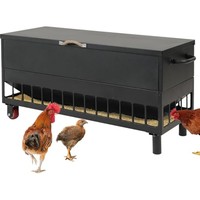 Comedero para Ciervos y Pollos Independiente, Portátil, de Gravedad, de Metal Resistente, Estilo Moderno, Suministros de Jardín