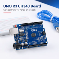 UNO R3 Starter Kit Perlengkapan Pembelajaran Elektronik dengan Sensor Panduan Tutorial Breadboard Proyek Pemrograman DIY untuk Pemula STEM