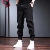 Nouveau Pantalon Décontracté en Côtelé Homme Ample Grande Taille Tendance