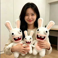 Peluche Lapin Bouche Ouverte Personnalisée OEM ODM avec Rembourrage en Polyester et Coton PP, Poupée Lapin Originale, Cadeau en Gros pour Bébé
