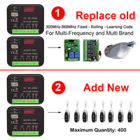 Interrupteur intelligent WiFi universel RX-MULTI Tuya, télécommande pour porte de garage, récepteur 300-868MHz 315MHz 433MHz 868MHz 9-30V 85-250V