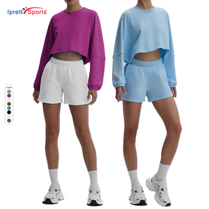 Women's Christmas Clothing <strong>White</strong> Train Workout Activewear Neck <strong>Sweatshirts</strong> Long Sleeves <strong>Crop</strong> Tops Breathable Sportswear Printed - Product Image 4