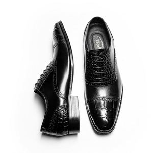 Oxford <b>Shoes</b>-Men's Business Formal Work Casual Wedding Breathable <b>Height</b> <b>Increasing</b> Autumn <b>Shoes</b> - Product Image 4