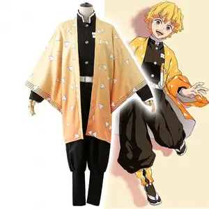 Sıcak satış Anime şeytan Slayer Kimetsu hiçbir Yaiba Tanjirou Kamado Nezuko kostüm Cosplay kadın erkek Kimono Cosplay kostüm setleri