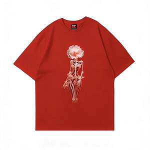 T-shirt a maniche corte stampata in cotone 100% stile americano, trendy, estiva, nuova, <span class=keywords><strong>vintage</strong></span>, retrò - Product Image 4