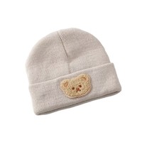 Bonnet tricoté unisexe pour bébé, printemps/automne, motif ours de dessin animé, chaud, couvrant les oreilles, mignon, pour bébés de 1 à 10 mois
