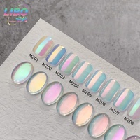 Nouveauté 2026, série MZ, poudre Aurora, 9 couleurs, pigment pour ongles chromé licorne