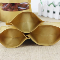 Pochette en papier kraft mat personnalisée avec fermeture éclair refermable pour les grains de café entiers et l'emballage du café torréfié