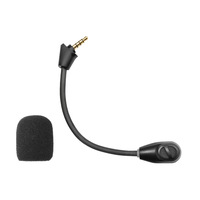 Microphone de remplacement pour casque de jeu Kingston HyperX Cloud II Bt avec indicateur LED silencieux, plaqué or 3,5 mm
