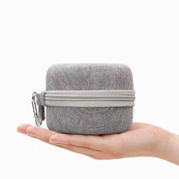 Petite boîte de transport ronde grise en EVA rigide pour Apple Watch, étui étanche pour bracelet de montre