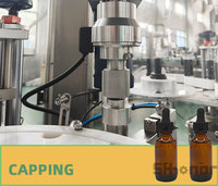 Machine de remplissage et de bouchage automatique rotative PLC haute précision pour flacons compte-gouttes de 10 à 50 ml, pour huiles essentielles et liquides visqueux