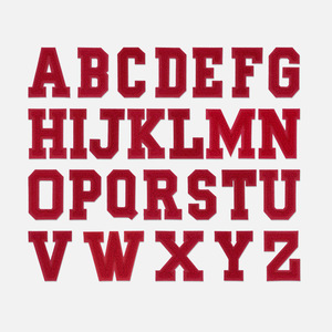 Patchs brodés en chenille autocollants à <span class=keywords><strong>coudre</strong></span> ou à coller, 26 lettres de l'alphabet, pour vêtements, vente en gros - Product Image 1