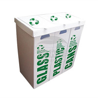 Headyphoon étanche extérieur Coroplast bouteilles en plastique déchets papier poubelle ondulé vêtements poubelle de recyclage