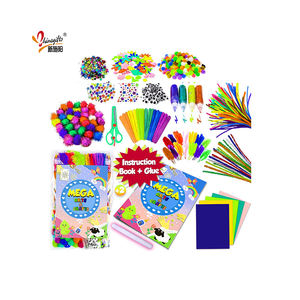 Prix compétitif Ensemble de bricolage pour enfants Jouets nettoyeur de tuyaux Wiggle Googly Eyes Box Diy Pom Poms Craft Set - Product Image 5