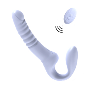 Yeni sokmak g-spot klitoris lezbiyen çift popo fiş seks oyuncak Anal Plugsr askısız kayış tavşan vibratör kadınlar için - Product Image 4