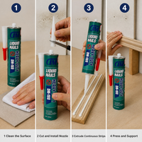 Colle de construction Colle à usage intensif Adhésif à ongles liquide No More Nails Free Glue