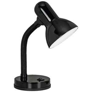 Lámpara de Escritorio Moderna de Metal EGLO LEUCHTEN E27 Negra, Alimentación CA, Iluminación Interior - Product Image 1