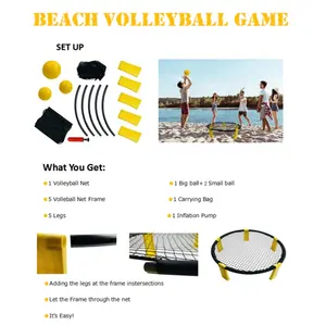 Logo personalizzato beach ball Yard Sports Throw Game Spyderball Roundnet Smash Ball Outdoor Spikeball Set 3 pallone da spiaggia con rete
