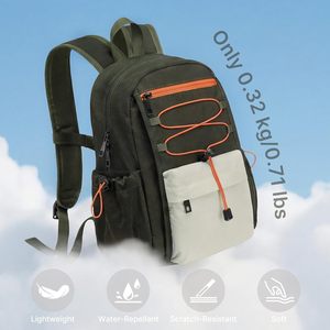 Mochila Pequeña y Ligera de 10L <span class=keywords><strong>para</strong></span> Viajes, Senderismo y Uso Diario, <span class=keywords><strong>para</strong></span> <span class=keywords><strong>Hombres</strong></span> y Mujeres, en Verde Oscuro y Beige - Product Image 6