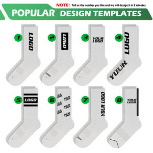 अपने स्वयं के जैक्वार्ड लोगो कस्टम बास्केटबॉल मध्य बछड़ा मोजे काले रंग का कुशन एकमात्र यूनिसेक्स खेल मोजे - Product Image 6