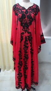 Vestidos de caftán bordados de alta calidad para mujer, vestidos de caftán de trabajo de hilo, tamaño maxi - Product Image 5