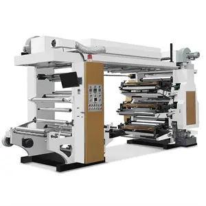 Máquina de impresión flexográfica de pila de bolsas de plástico de película PE Bopp de alta velocidad 4 fabricante de 6 colores