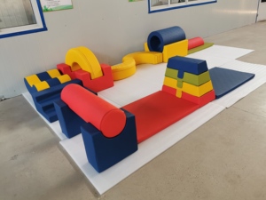 Combinazione di allenamento del sistema sensoriale del Software degli anelli di agilità dei bambini multifunzionali di grande gradino dell'anello e pendenza del fascio di equilibrio - Product Image 6