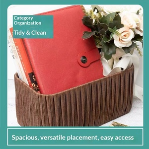 Boîte de rangement en PP de style pastoral pour masques cosmétiques, panier de rangement pour collations et articles divers pour table basse, populaire, fait main, tressé, <span class=keywords><strong>Qing</strong></span> <span class=keywords><strong>Mu</strong></span> - Product Image 4