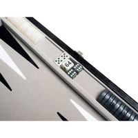 Jeu d'échecs et de backgammon portable en similicuir PU, plateau pliable, ensemble de jeux de société