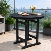 Table de bar de jardin Uplion Morden de forme ronde en plastique HIPS pour l'extérieur, idéale pour la terrasse, la plage ou l'appartement
