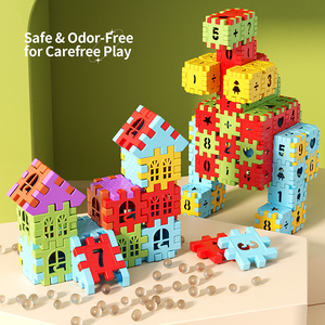LEZA BABY Usine Vente Directe Coloré DIY Blocs Éducatifs à Empiler Puzzle Jouets Interactifs Parent-enfant pour Enfants - Product Image 4