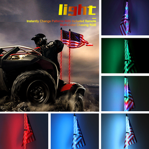ไฟ LED แบบไหล RGB ขนาด 4 ฟุต 1.2 เมตร พร้อมเสาธง รีโมท และแอปควบคุม สำหรับรถ ATV UTV - Product Image 5