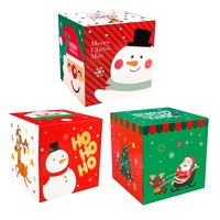 Boîtes en papier pliables pour Noël, nouveau style, emballage cadeau pour bonbons et décorations de fête