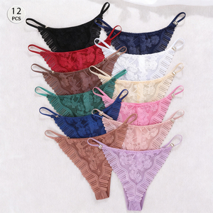 Vente en gros, Meilleure vente : Culottes string sexy ajustables en dentelle florale respirante <span class=keywords><strong>taille</strong></span> basse pour femme - Product Image 2