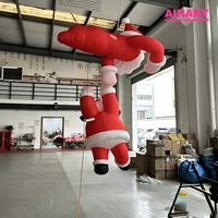 Décoration de Noël gonflable personnalisée suspendue, grand Père Noël gonflable commercial pour publicité extérieure et événements
