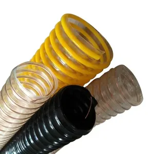 Plastic Pvc Spiral Heavy Duty Grey Suction Sand Reinforced Soft Pvc Suction/Delivery Hose Tubing Plastic Clear