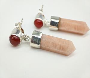 Handmade <b>Red</b> Onyx <b>Earrings</b> with Sunshine Inspired Stone 925 Sterling Silver Dangle <b>Earrings</b> Women Fashion Jewelry Supplier - Product Image 1