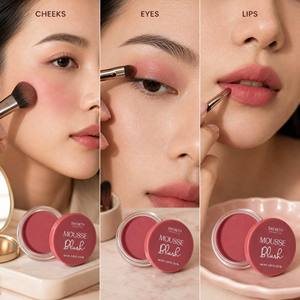 Paleta de Rubor en Crema de 8 Colores, Sombra de Ojos Mate, Iluminador, Crema Multiusos para Labios y Mejillas, Tinte de Contorno para Maquillaje Diario - Product Image 5