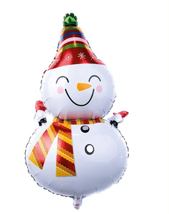 Bán Buôn 10 Inch Giáng Sinh Vui Vẻ Lá Bóng Mini Santa Snowman Cây Giáng Sinh Hình Dạng Cho Đảng Trang Trí - Product Image 2
