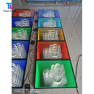 Venta al por mayor de colores LED 3D neón pared <span class=keywords><strong>infinito</strong></span> espejo túnel <span class=keywords><strong>infinito</strong></span> espejo LED <span class=keywords><strong>infinito</strong></span> espejo - Product Image 5