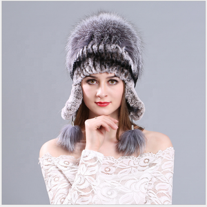 Automne hiver femmes nouveau chapeau de fourrure de lapin Rex naturel épaissi chapeau de feutre de fourrure de lapin - Product Image 4