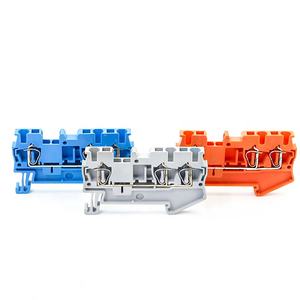 Bloque de terminales de riel Din Conector de Cableado eléctrico Retorno Pull Tipo 3 Conductor - Product Image 4