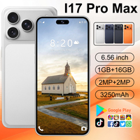 Nouveauté - Téléphones mobiles à bas prix, double SIM, version mondiale, Android I17 Pro Max, smartphone, téléphones portables, écran HD de 6,56 pouces