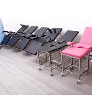 Lit d'accouchement gynécologique hospitalier en acier inoxydable, table d'accouchement multifonctionnelle, lit d'examen médical certifié CE Classe I