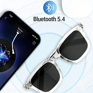 แว่นตาอัจฉริยะ G01 ตรวจวัดอัตราการเต้นของหัวใจ ควบคุมด้วยระบบสัมผัส ผู้ช่วย AI ชาร์จผ่านพอร์ต Type-C แบตเตอรี่ 105mAh สำหรับการวิ่ง - Product Image 1