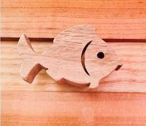 ลูกบิดตะขอแขวนผนังทำจากไม้ลูกบิด<span class=keywords><strong>ปลา</strong></span>ลูกบิดลิ้นชักแบบดึงที่จับลูกบิดปลาทำจากไม้สำหรับตู้ - Product Image 5