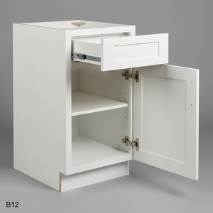 Armoire de cuisine moderne blanche de style <span class=keywords><strong>Shaker</strong></span> à assembler soi-même avec option îlot central - Product Image 4