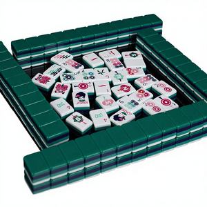 Popular Juego de Mahjong Americano de Cristal Verde Oscuro de Alta Calidad con Fichas Acrílicas de 4 Capas para Reuniones Familiares y Entretenimiento - Product Image 6