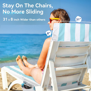 U962 Portatile Sedia a Sedia a Sedia Salvietta con Tasca Adattata per Asciugare Rapido Copri Poltrona per Piscina <span class=keywords><strong>da</strong></span> Viaggio All'aperto a Prendere Il Sole - Product Image 4