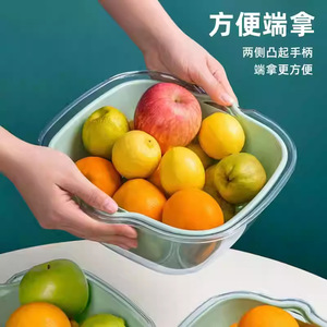 Panier de vidange pour légumes Silver Eyes, ensemble de 8 pièces, design double couche, pour égoutter les fruits et le riz dans la cuisine - Product Image 2
